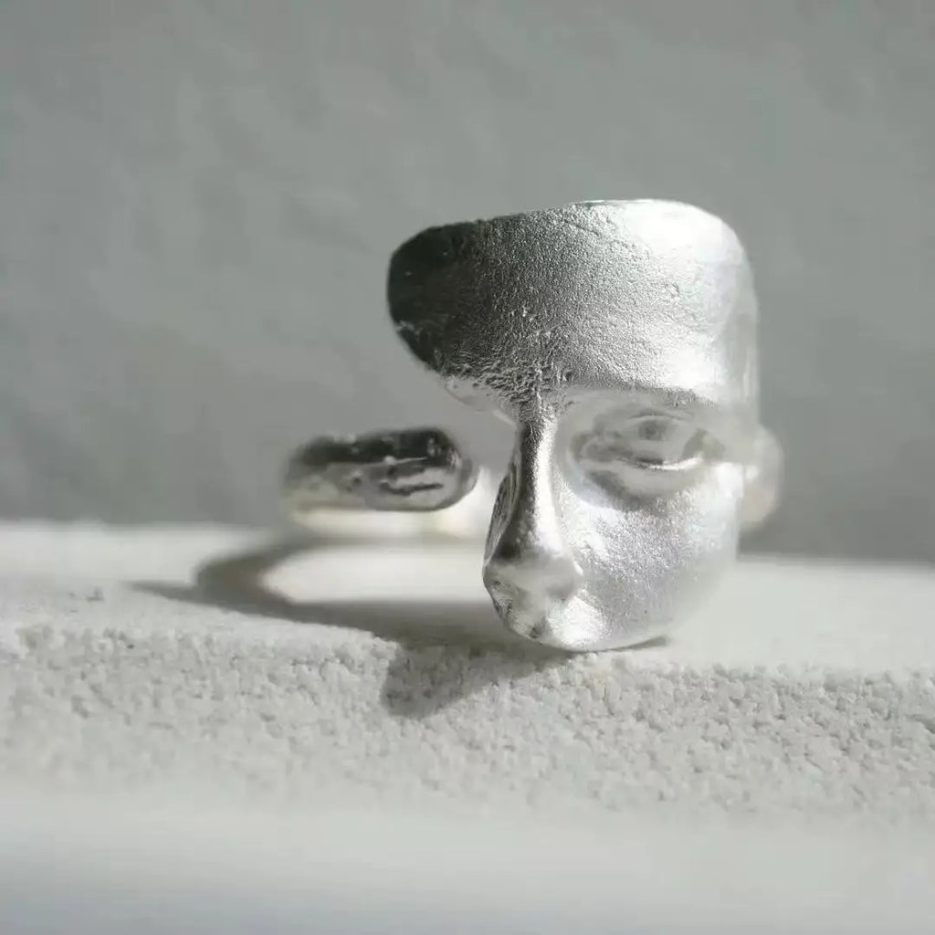 Veliora Matte Silver Adjustable Ring