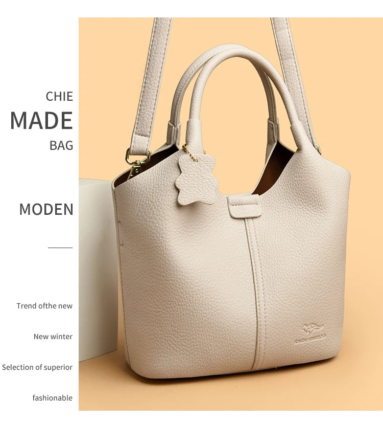 Veliora Vintage Soft Leather Shoulder Bag 👜