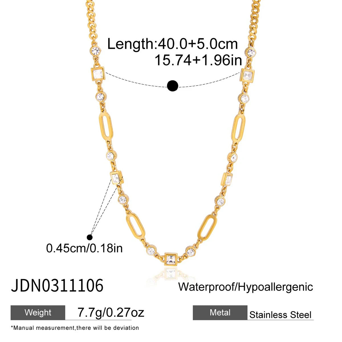 Veliora Radiant Hollow Chain Necklace ✨