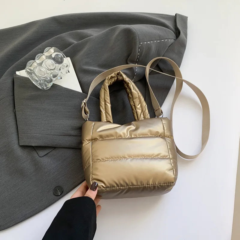 Veliora Puffy Quilted Shoulder Bag – Large Capacity