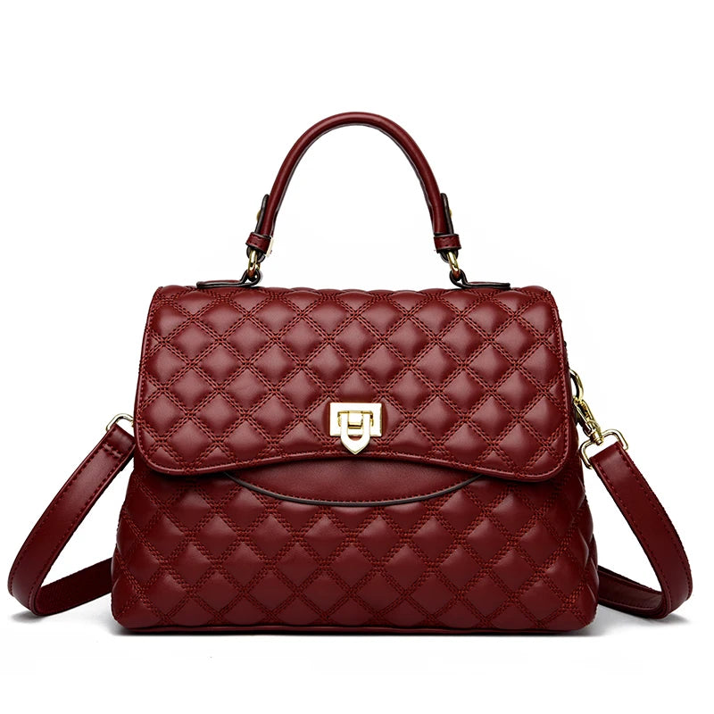 Veliora Layered Soft Leather Messenger Bag