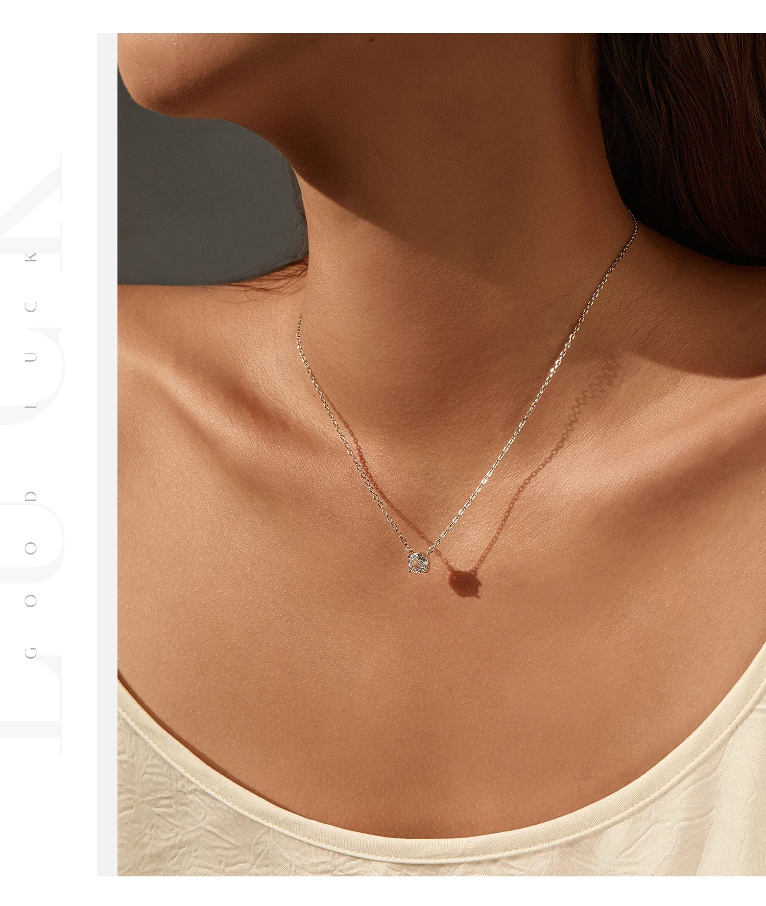 Veliora Cobalt Silver Crystal Necklace