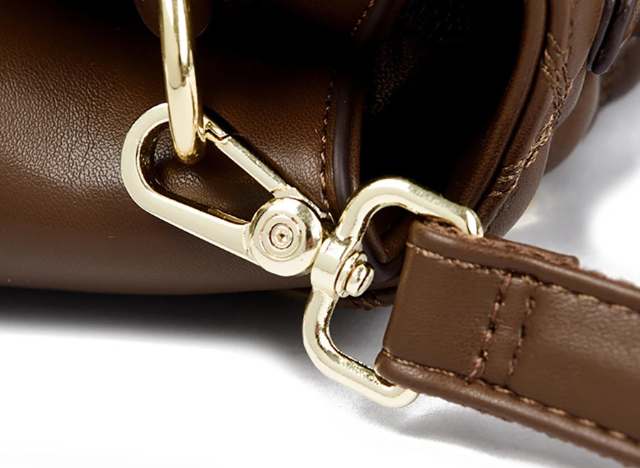 Veliora Layered Soft Leather Messenger Bag