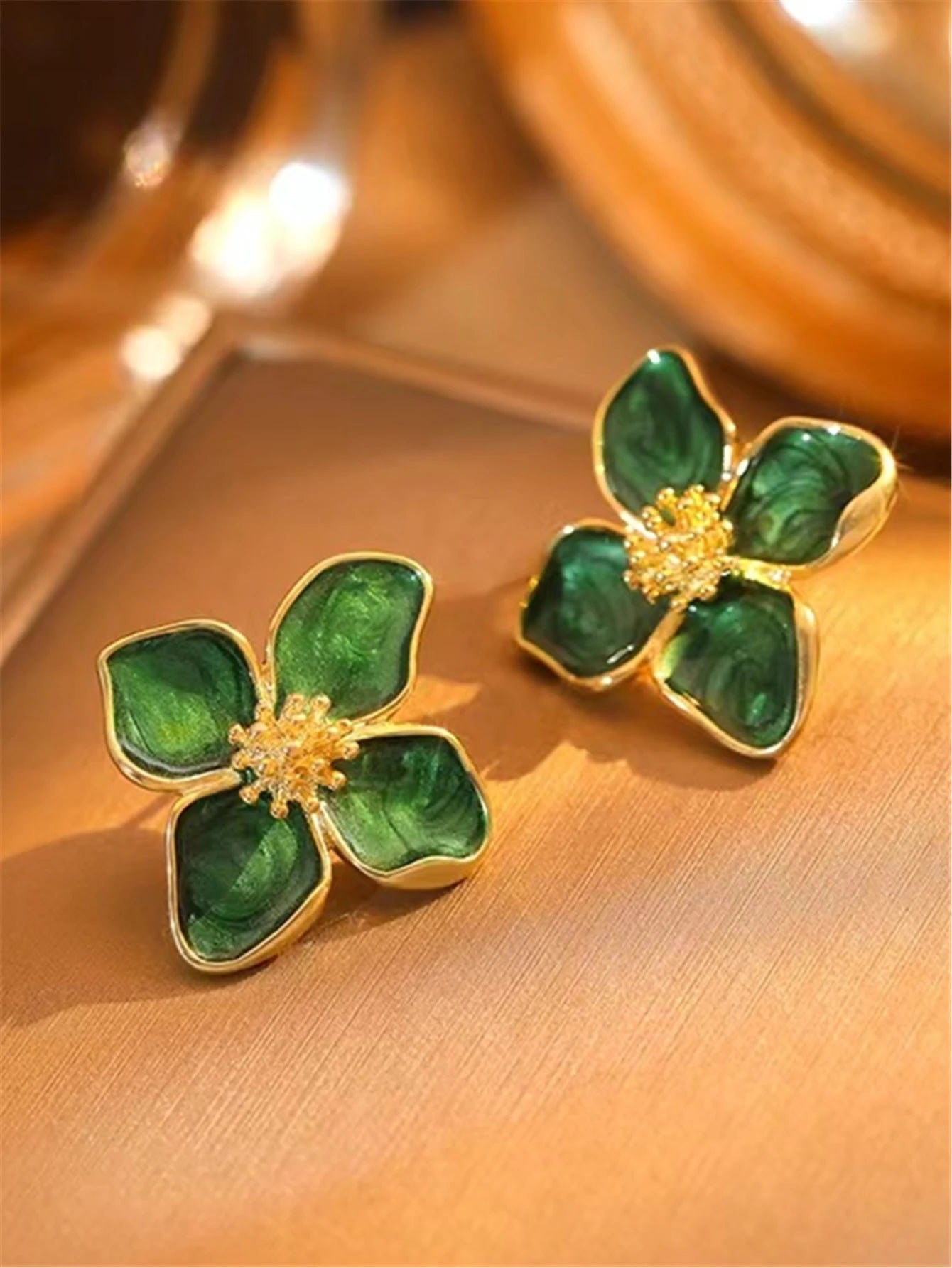 Veliora Hibiscus Blossom Stud Earrings