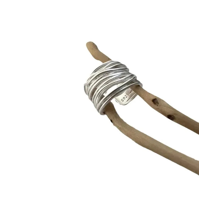 Veliora Silver String Adjustable Ring