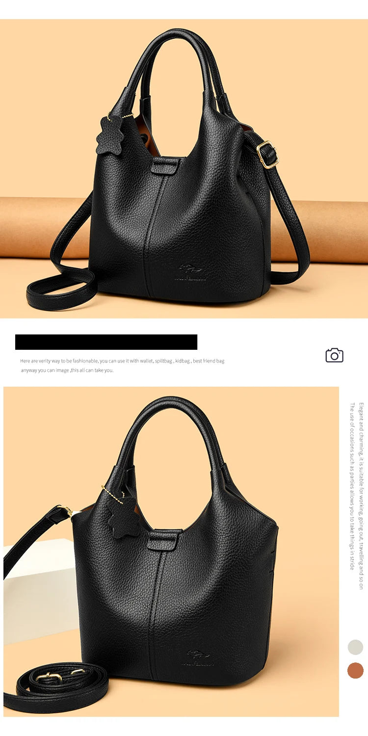 Veliora Vintage Soft Leather Shoulder Bag 👜