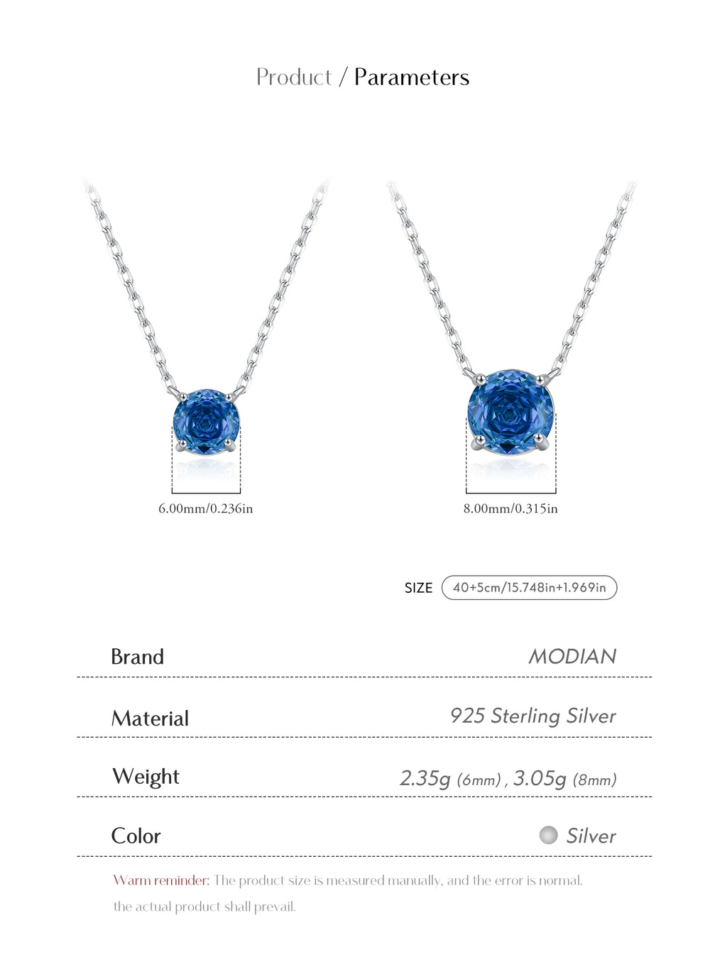 Veliora Cobalt Blue Crystal Necklace