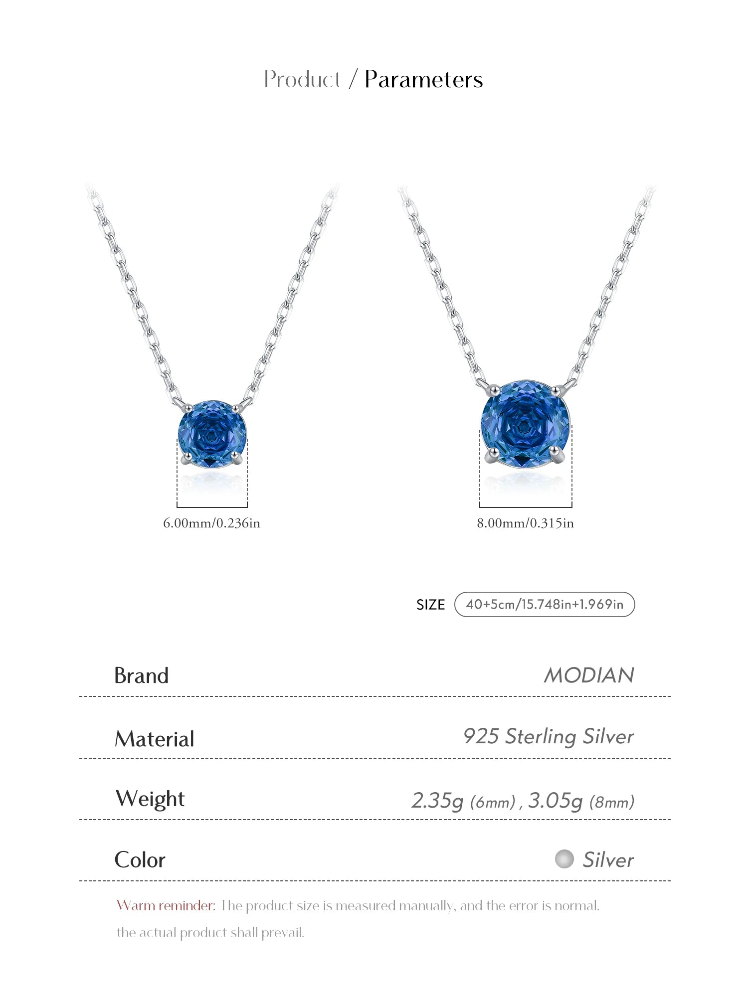 Veliora Cobalt Blue Crystal Necklace