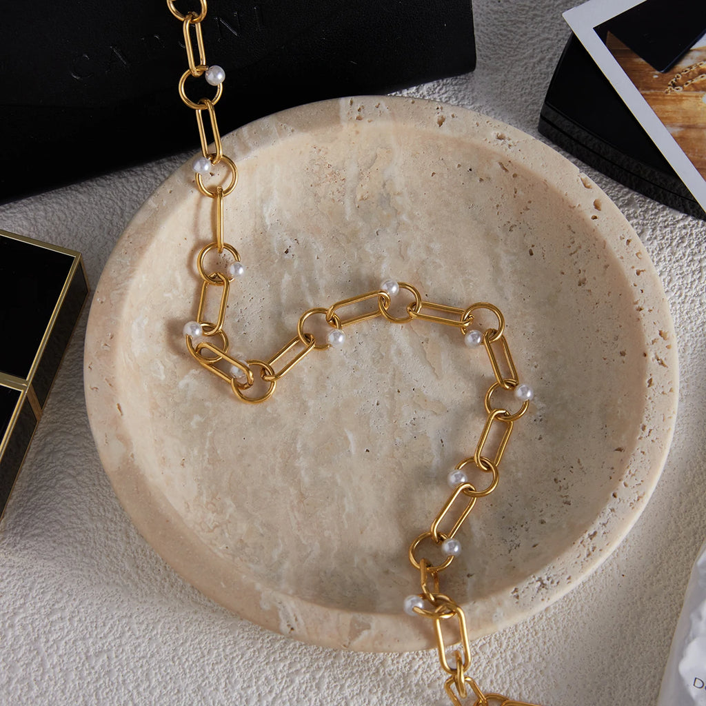 Veliora Pearl Hollow Choker Necklace ✨