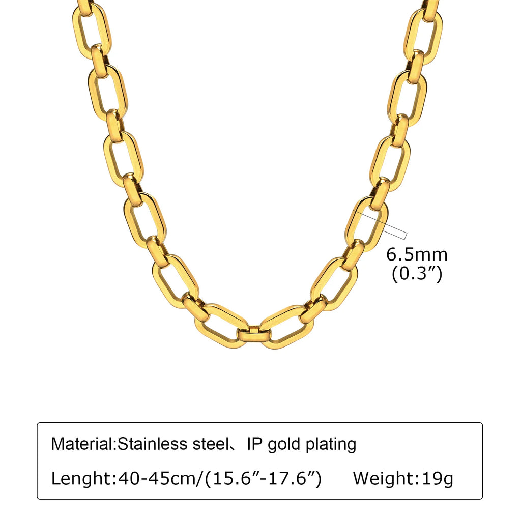 Veliora Chunky Oval Chain Necklace ✨
