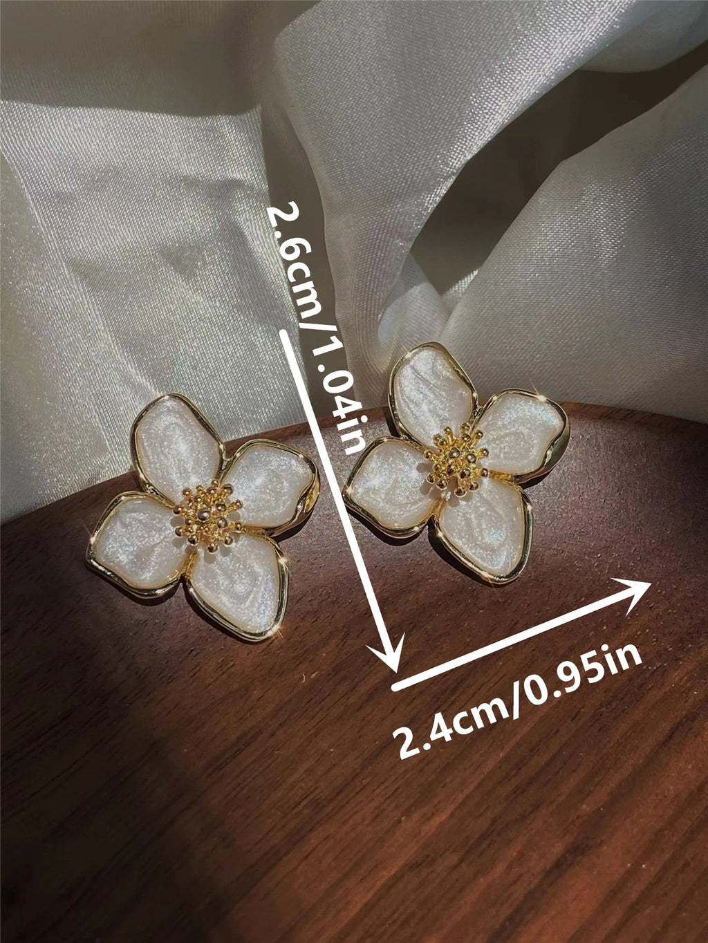Veliora Hibiscus Blossom Stud Earrings