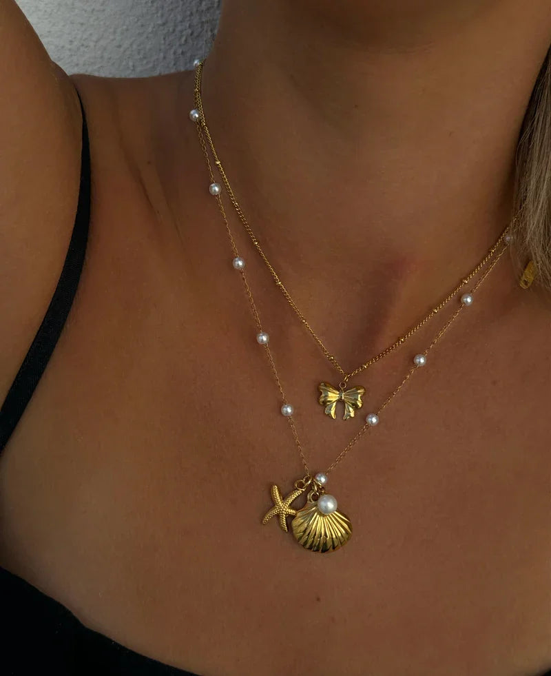 Veliora Starfish Pearl Necklace ✨