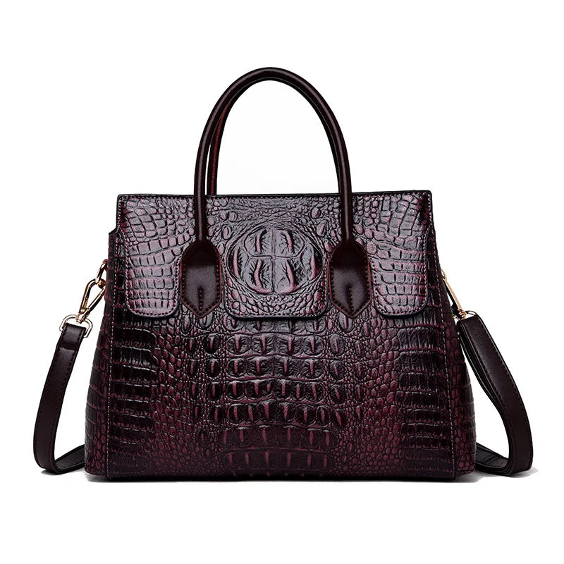 Veliora Crocodile Leather Tote Bag 👜