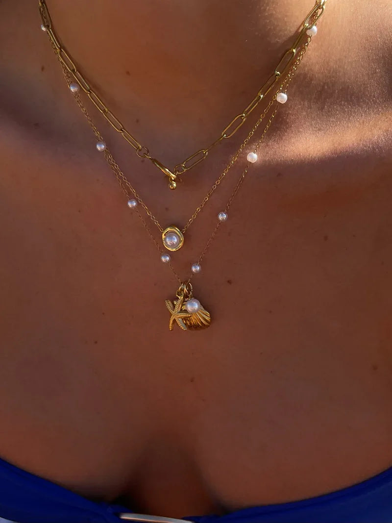 Veliora Starfish Pearl Necklace ✨