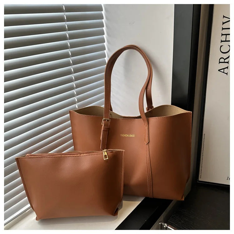 Veliora Soft Leather Tote Bag – Large Capacity