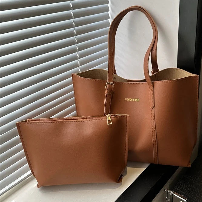 Veliora Soft Leather Tote Bag – Large Capacity