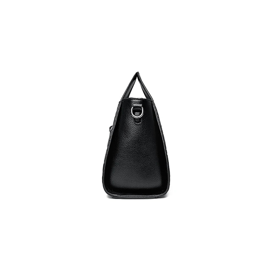 Veliora Camellia Top-Handle Leather Bag 👜