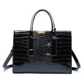 Veliora Croc-Embossed Vintage Tote Bag
