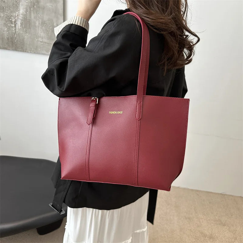 Veliora Soft Leather Tote Bag – Large Capacity