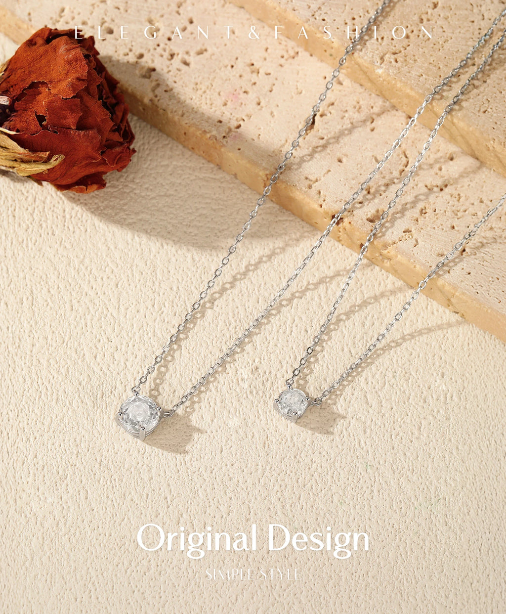 Veliora Cobalt Silver Crystal Necklace
