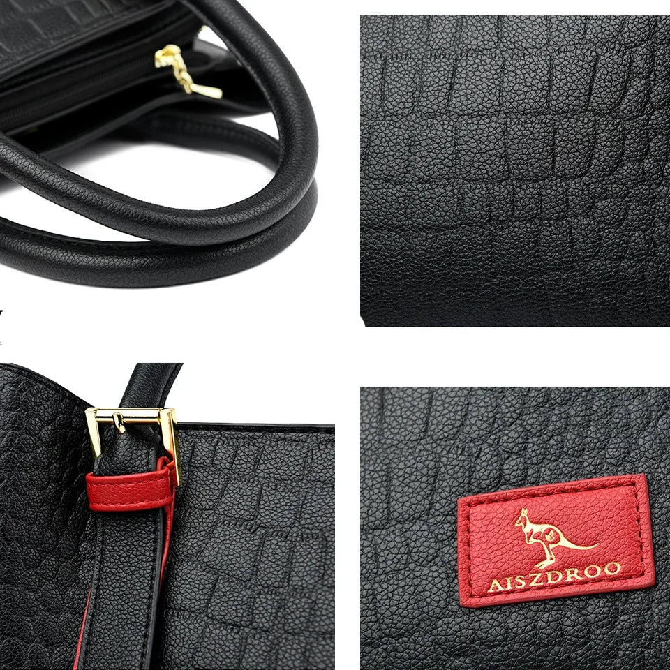 Veliora Monarch Croc Leather Tote
