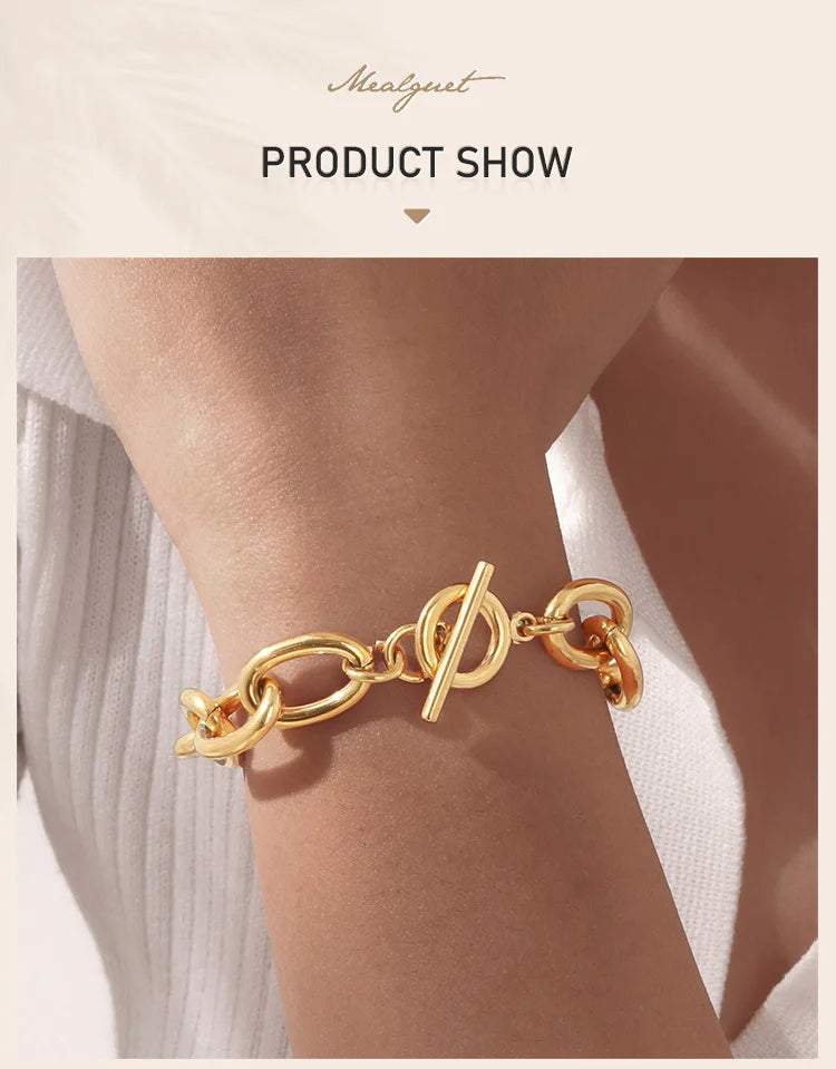 Veliora Bold Toggle Chain Bracelet ✨