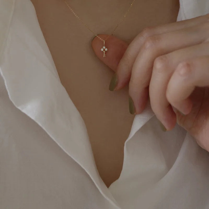 Zircon Key Necklace