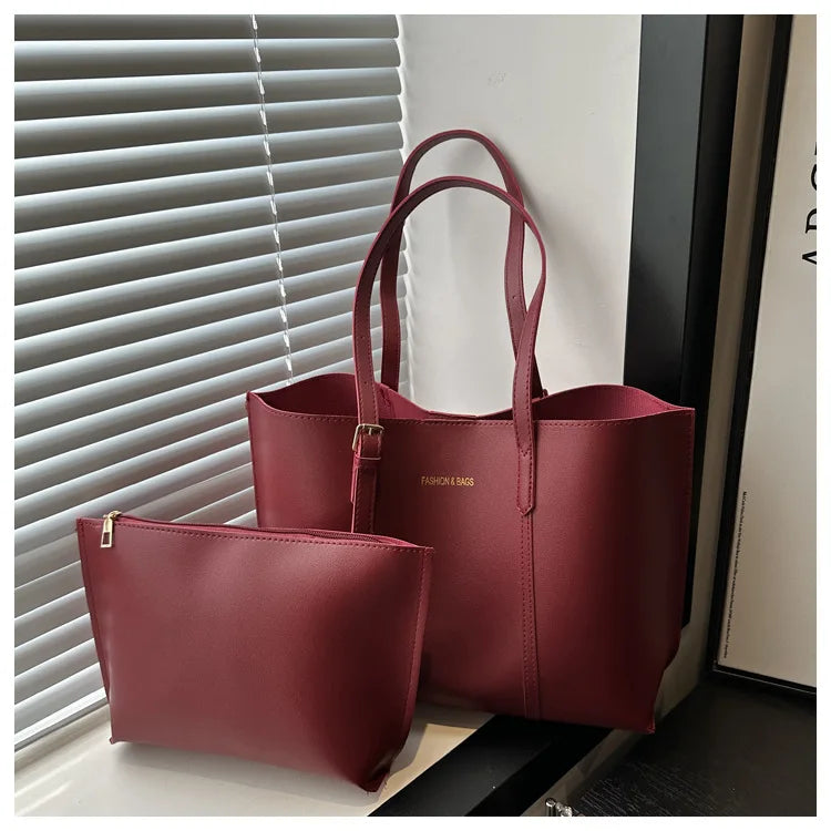 Veliora Soft Leather Tote Bag – Large Capacity