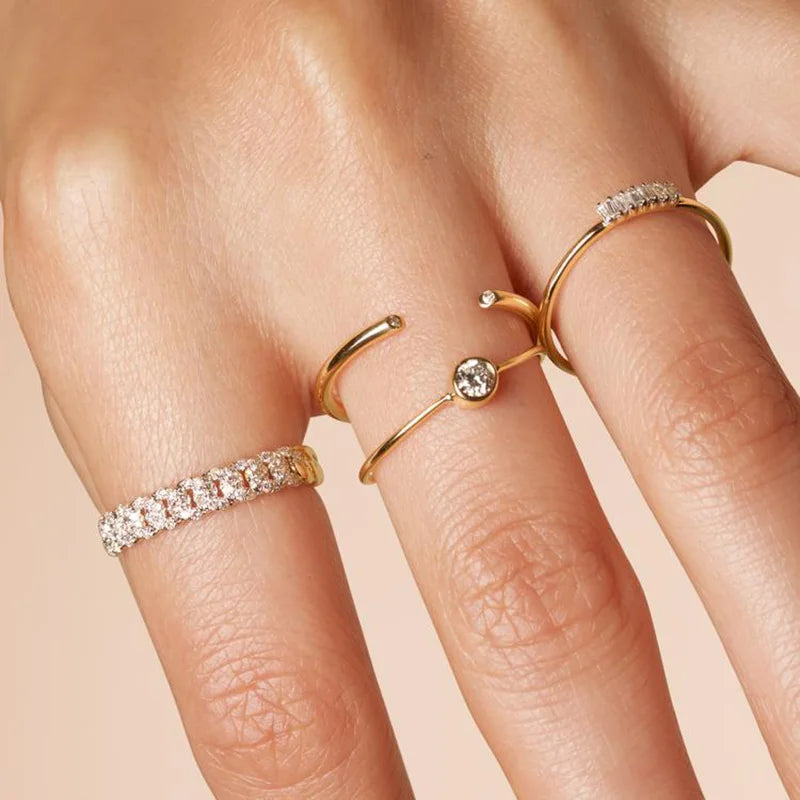 Veliora Iced Zircon Stack Ring ✨