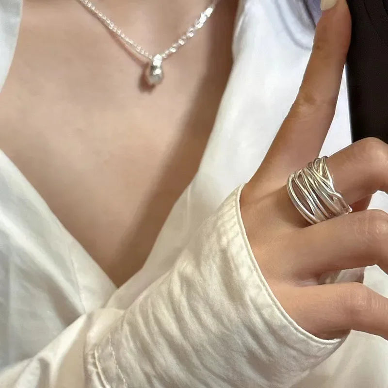 Veliora Silver String Adjustable Ring
