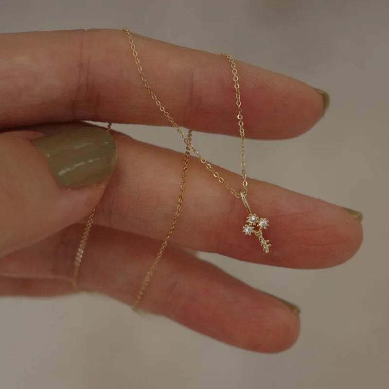 Zircon Key Necklace