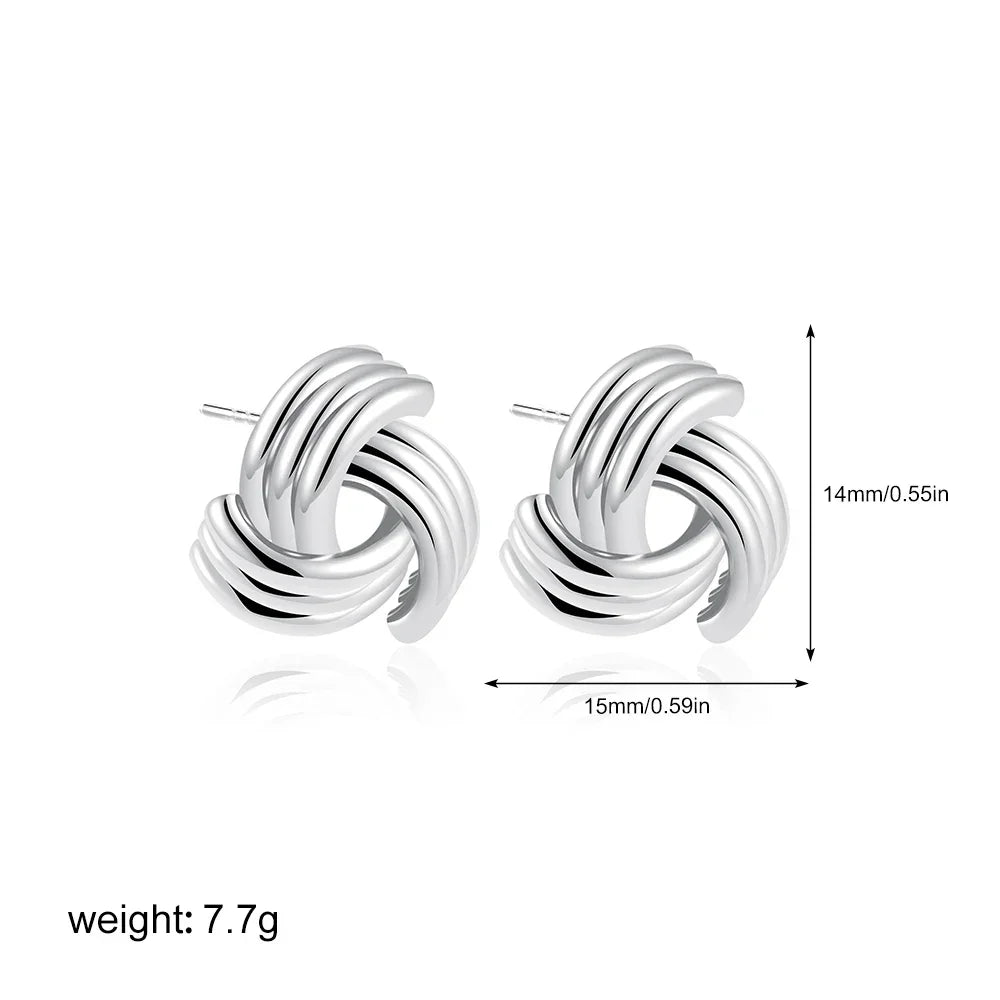 Veliora Twisted Knot Stud Earrings