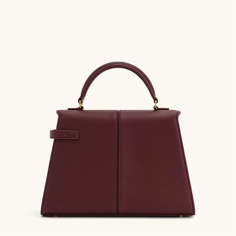 Veliora Burgundy Structured Crossbody Bag