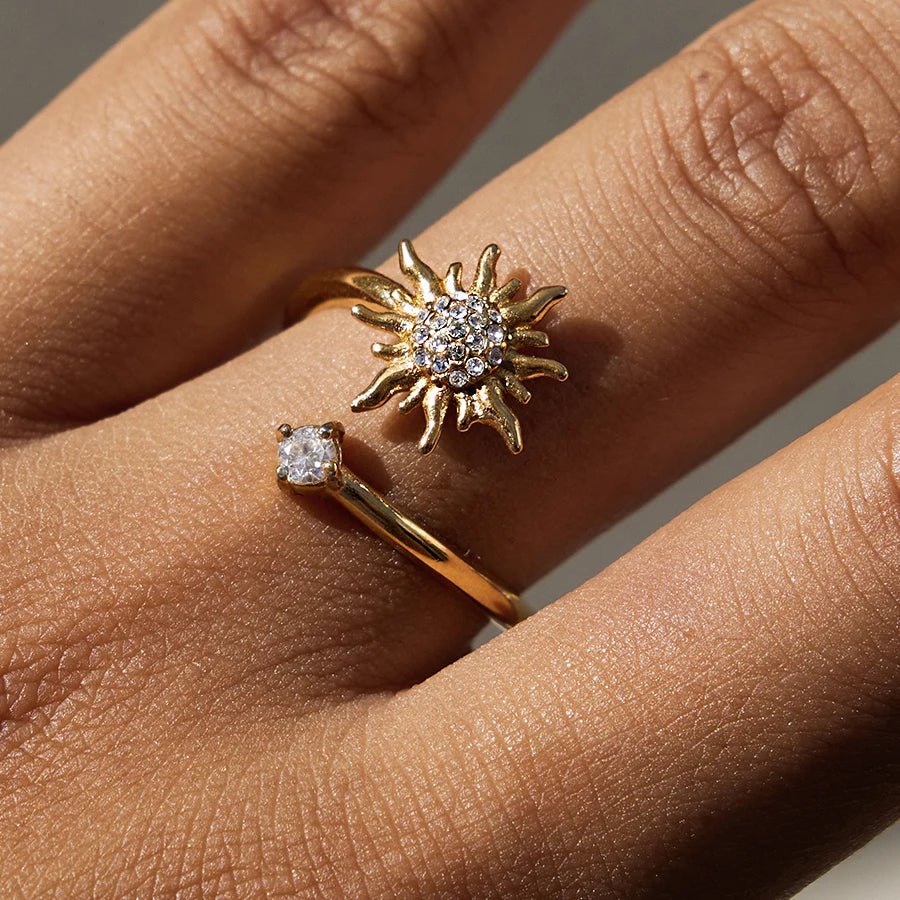 Veliora Sunray Zircon Open Ring ✨