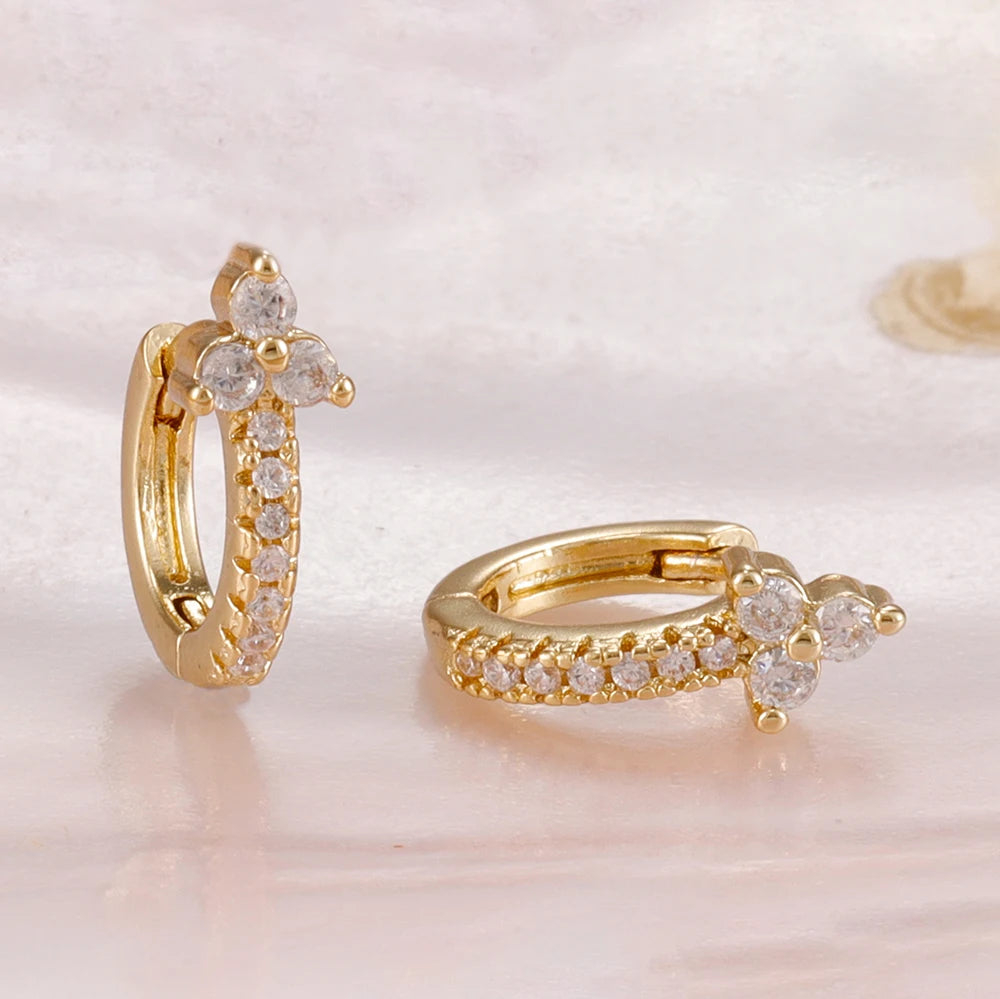 Veliora Crystal Wheat Hoop Earrings