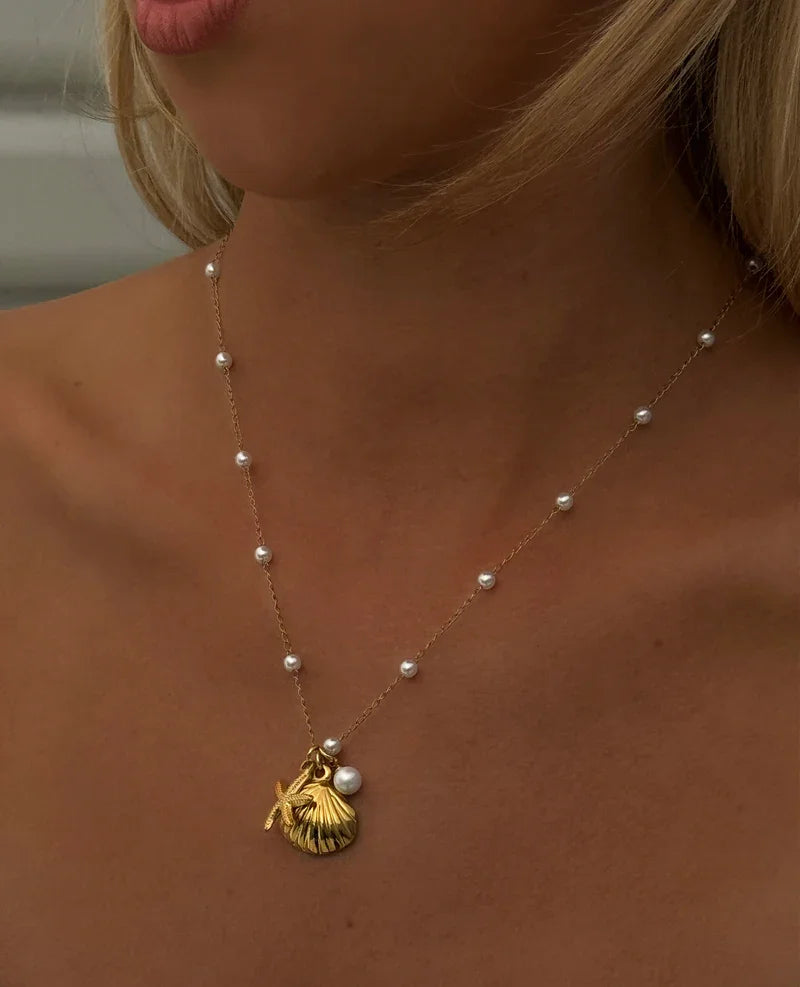 Veliora Starfish Pearl Necklace ✨