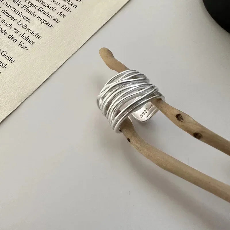Veliora Silver String Adjustable Ring