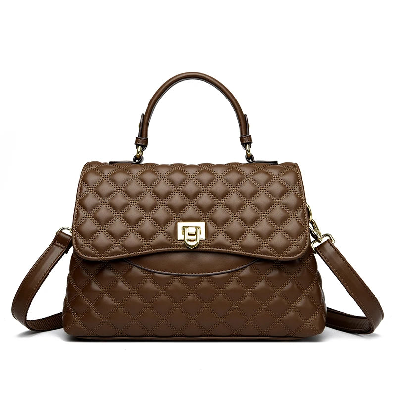 Veliora Layered Soft Leather Messenger Bag
