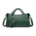 Veliora Camellia Top-Handle Leather Bag 👜