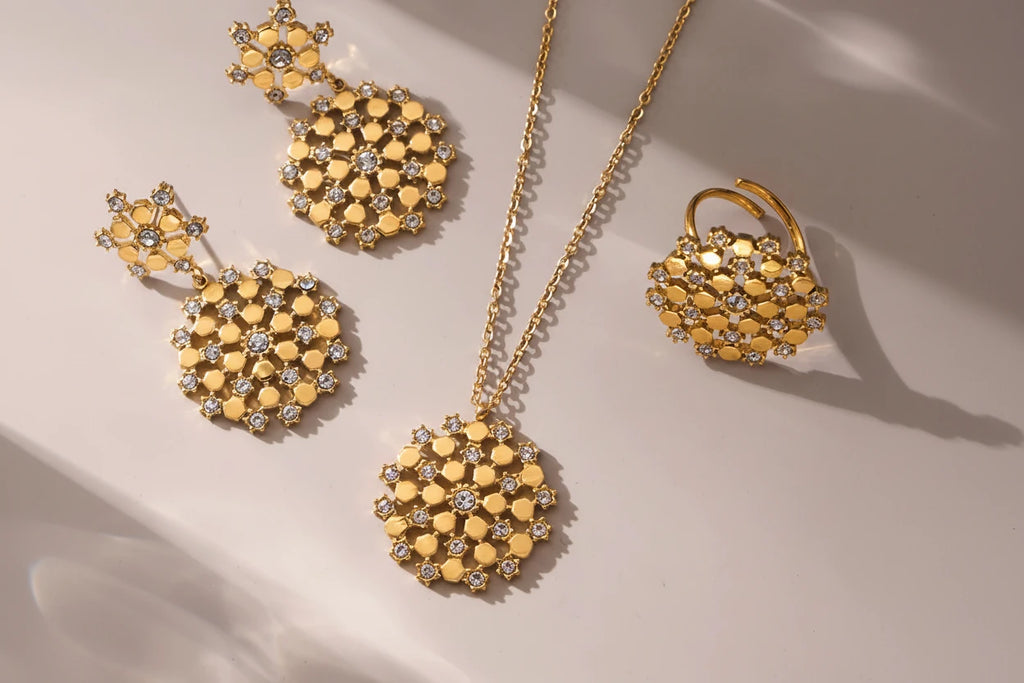 Veliora Golden Blossom Jewelry Set✨