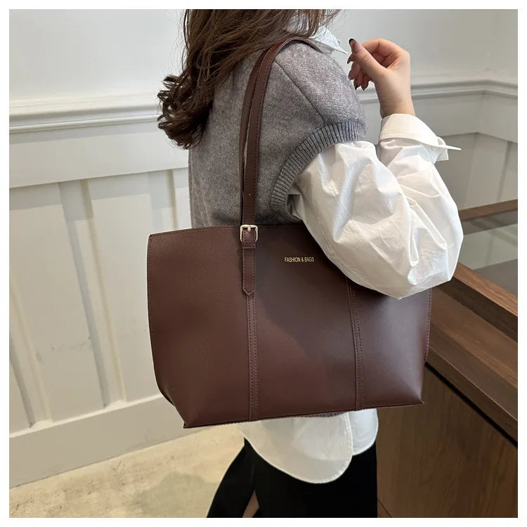 Veliora Soft Leather Tote Bag – Large Capacity