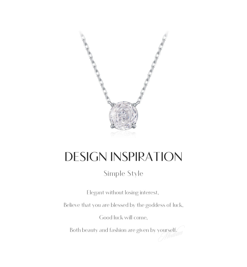 Veliora Cobalt Silver Crystal Necklace