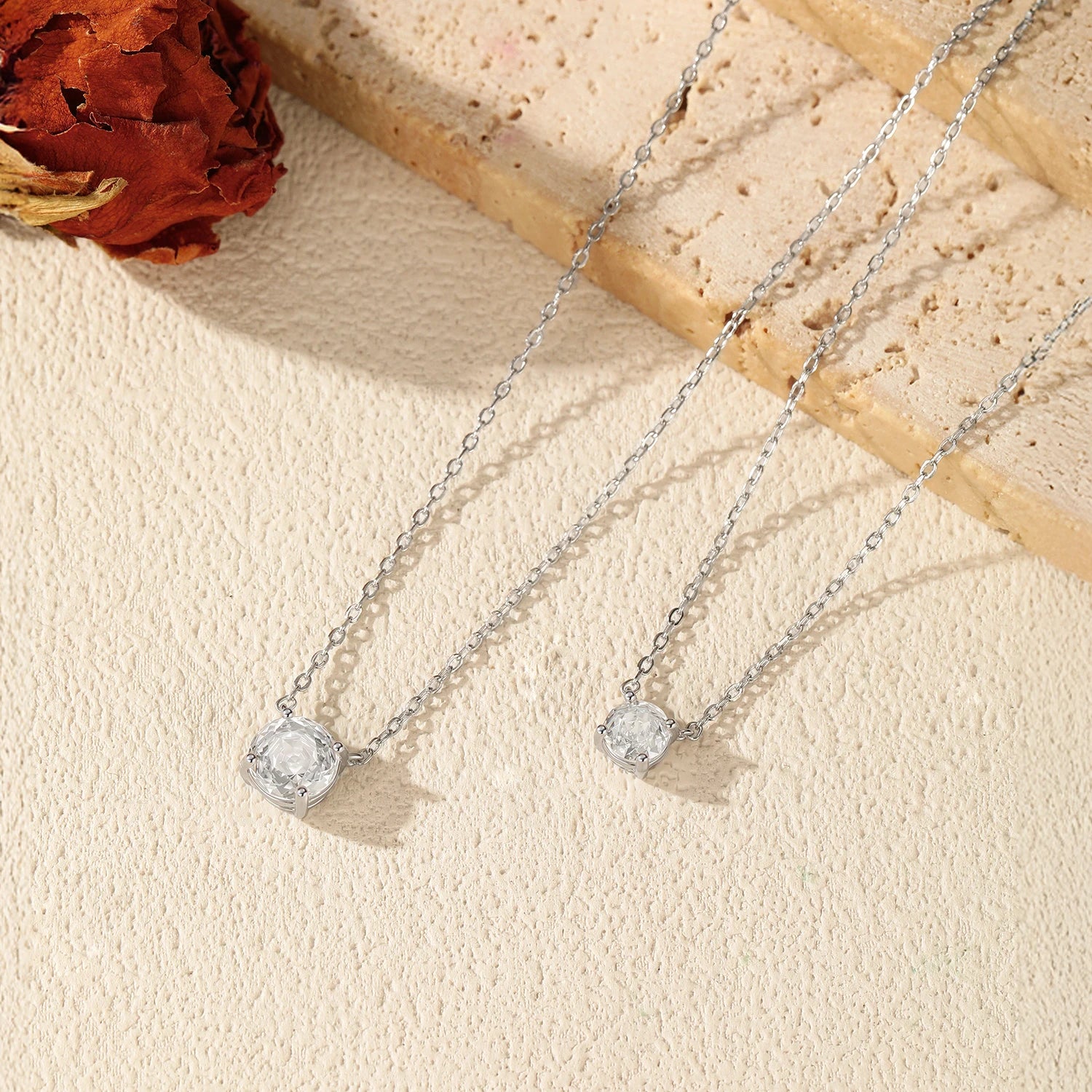 Veliora Cobalt Silver Crystal Necklace