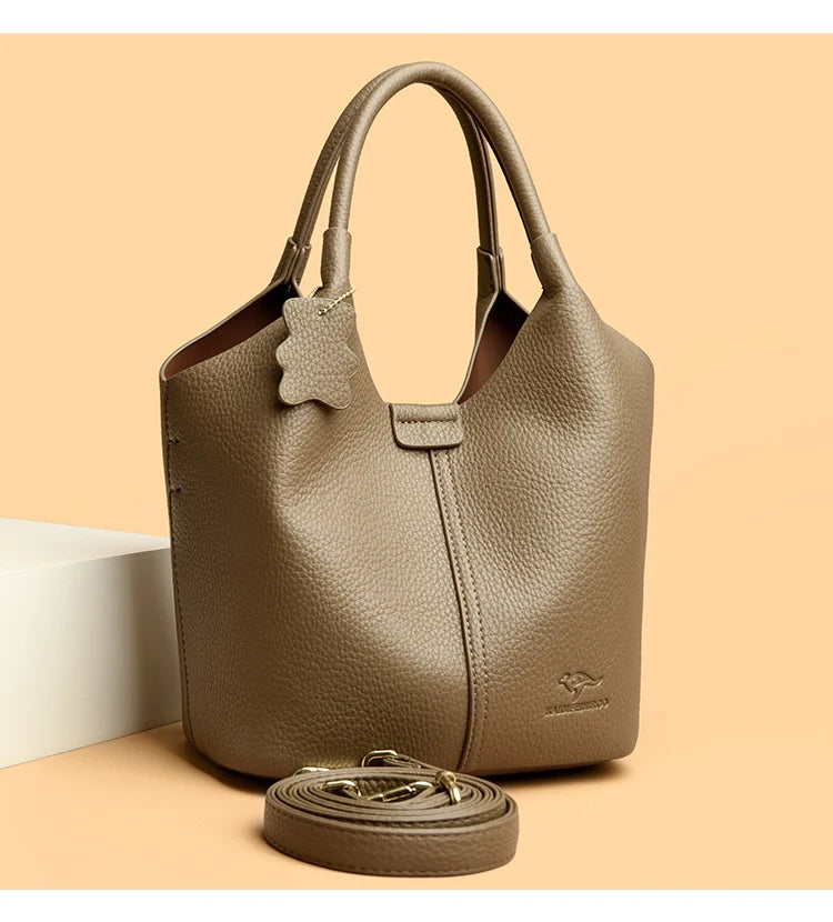 Veliora Vintage Soft Leather Shoulder Bag 👜