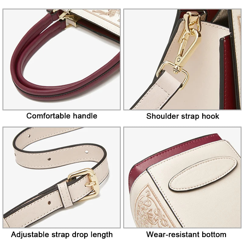 Veliora Silk Accent Leather Tote👜