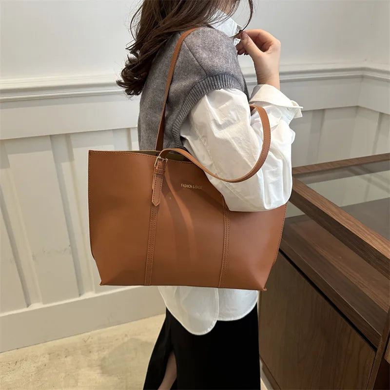 Veliora Soft Leather Tote Bag – Large Capacity