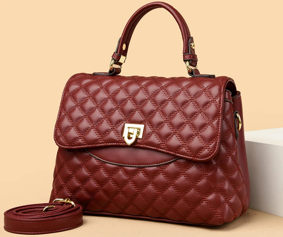 Veliora Layered Soft Leather Messenger Bag