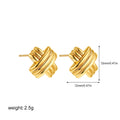 Veliora Twisted Knot Stud Earrings