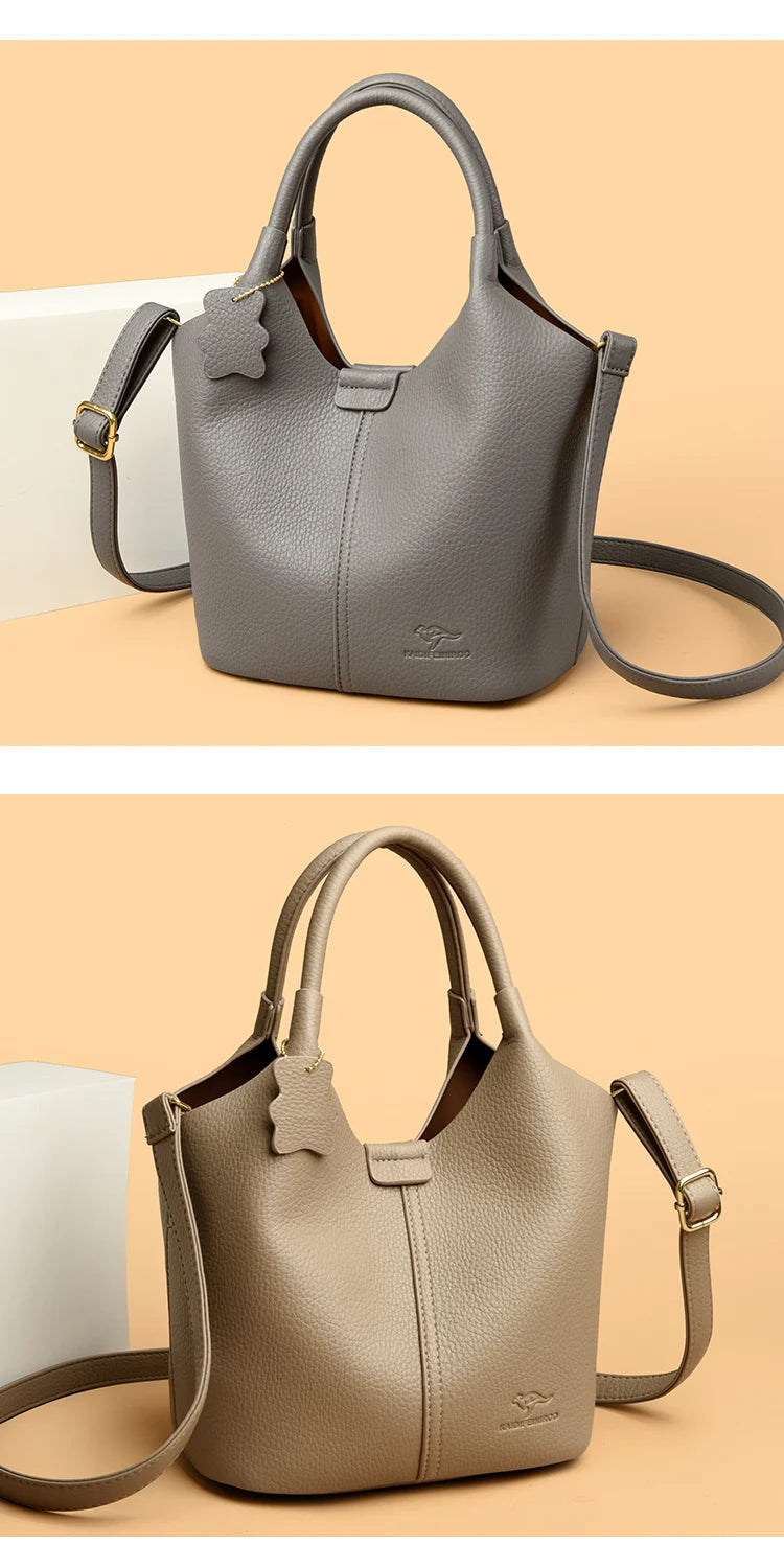 Veliora Vintage Soft Leather Shoulder Bag 👜