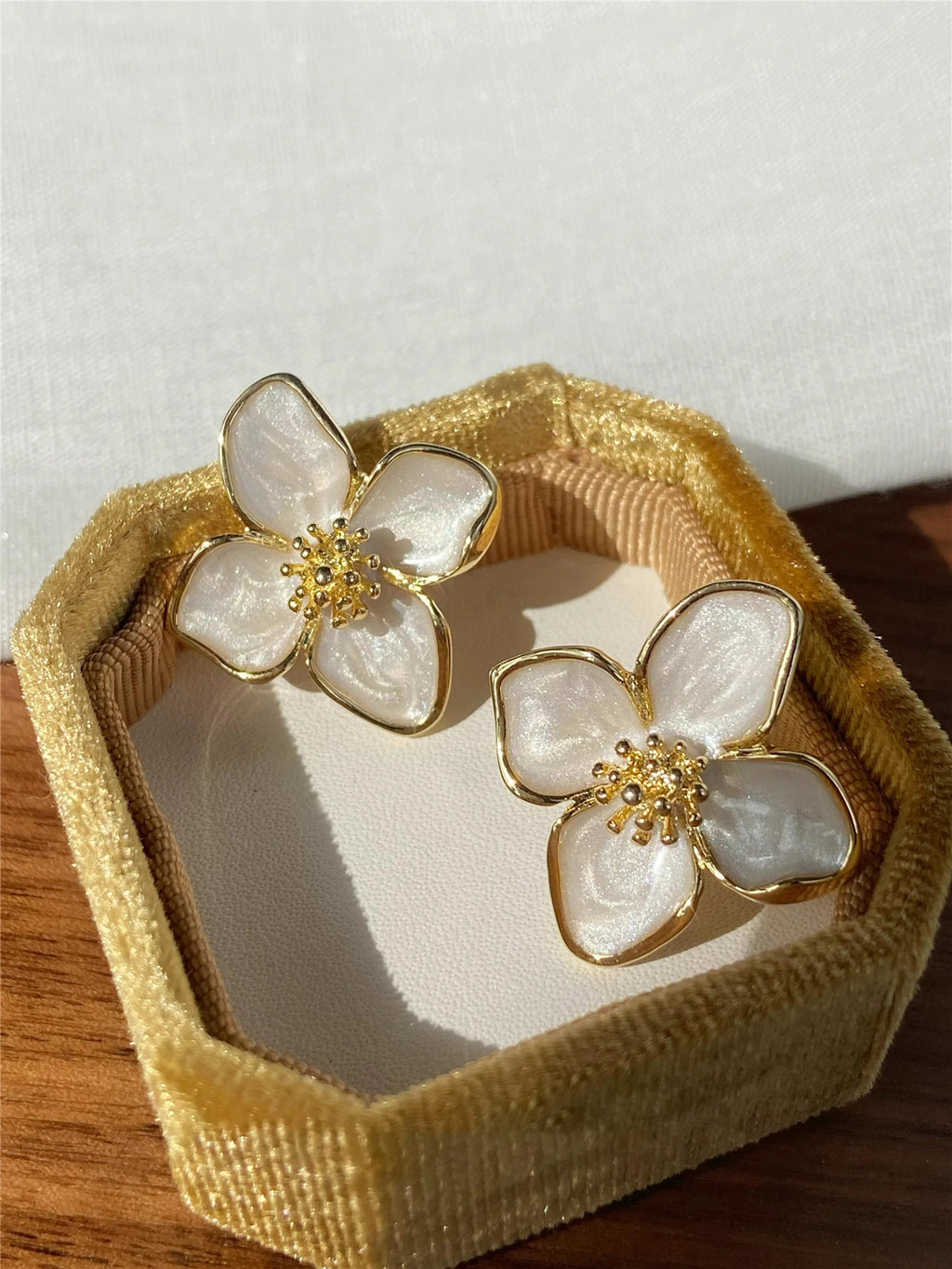 Veliora Hibiscus Blossom Stud Earrings